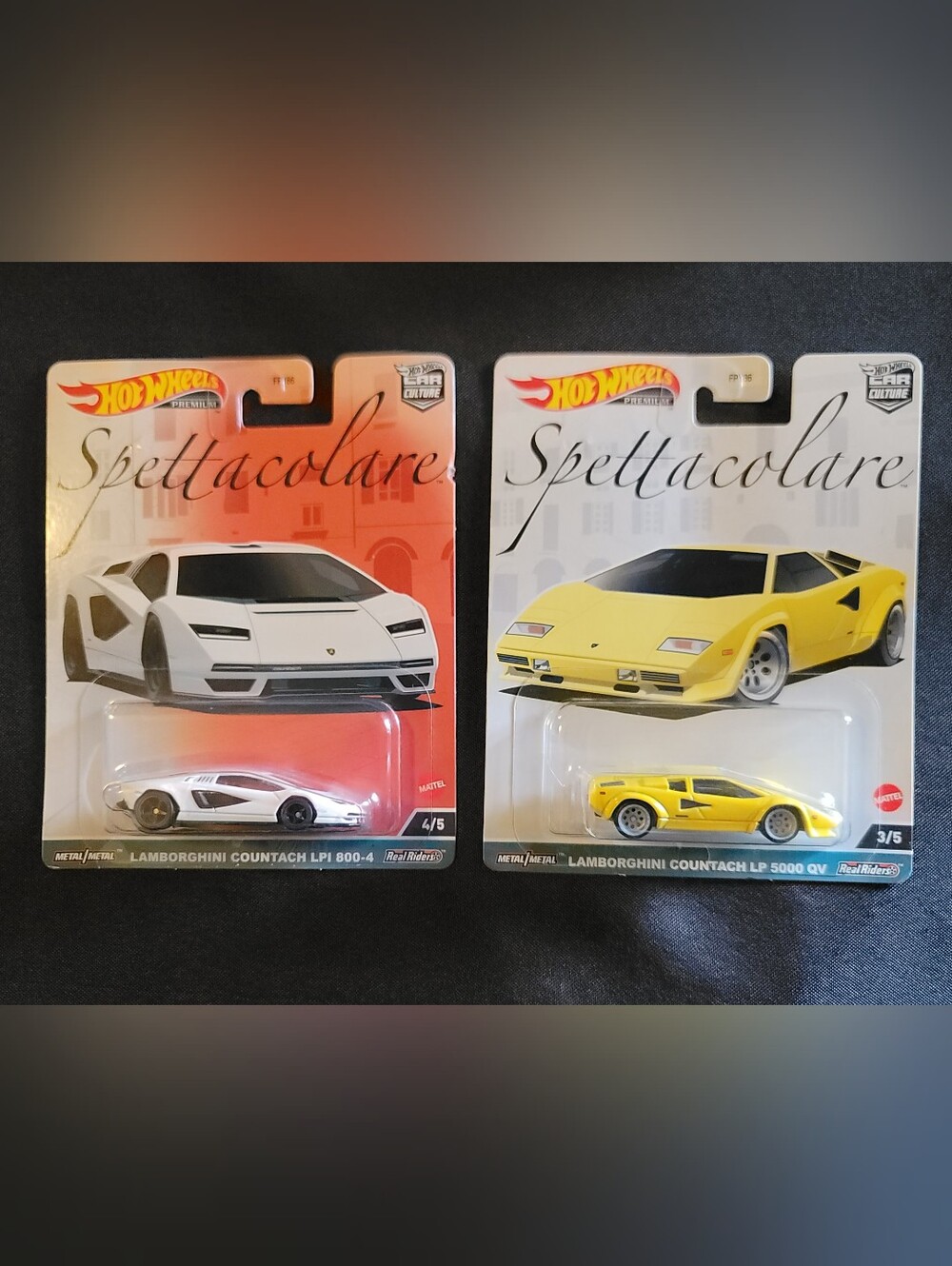 HOT WHEELS CAR CULTURE SPETTACOLARE LAMBORGHINI COUNTACHS 2 Pack